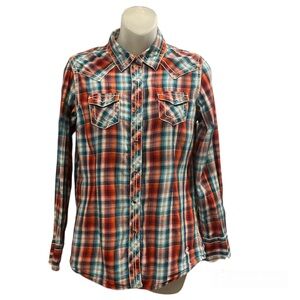 Ariat Women’s Plaid Western Snap Shirt | Size Small | Pearl Snaps Cotton…